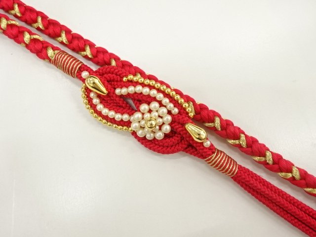 JAPANESE HAND-TIED OBIJIME CORD FOR FURISODE / SILK
